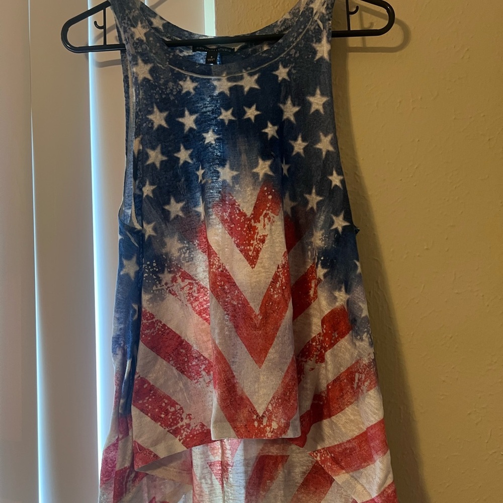 Vintage Patriotic Star and Stripe Tank Top 🇺🇸